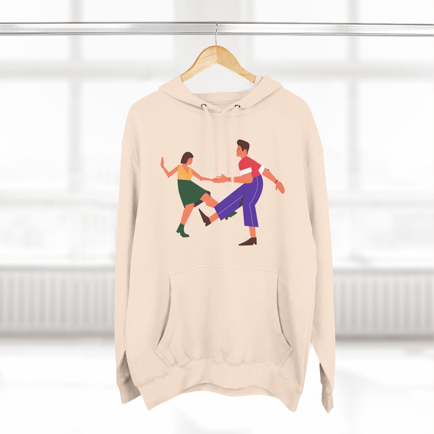Three-Panel Fleece Hoodie