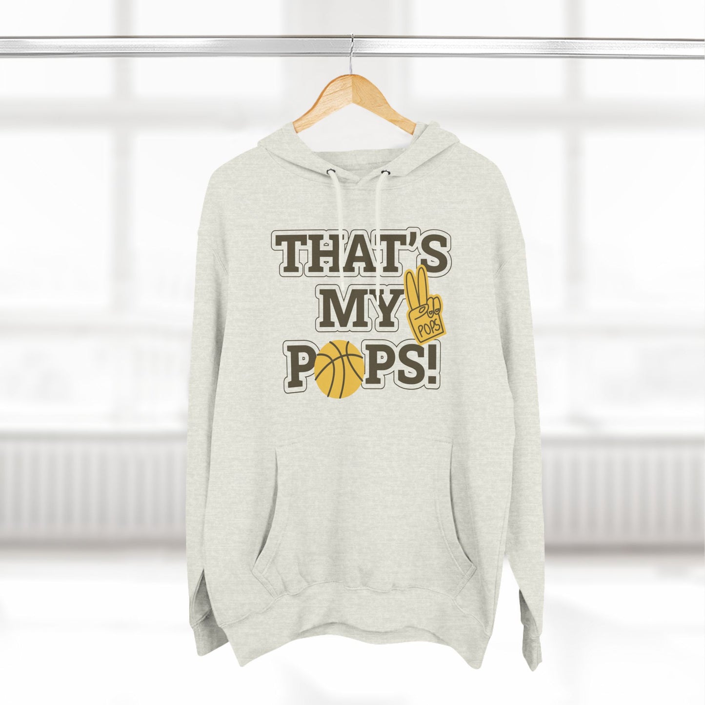 Three-Panel Fleece Hoodie