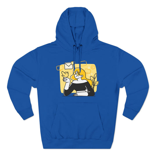 Three-Panel Fleece Hoodie