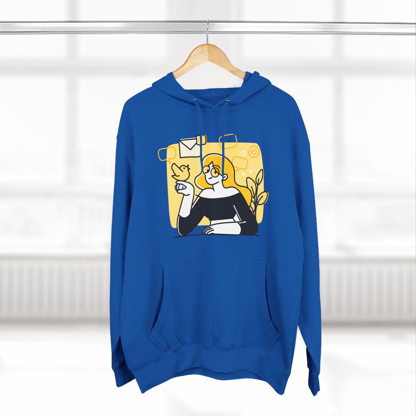 Three-Panel Fleece Hoodie