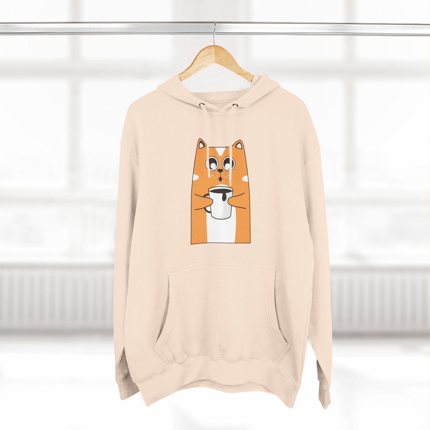 Three-Panel Fleece Hoodie